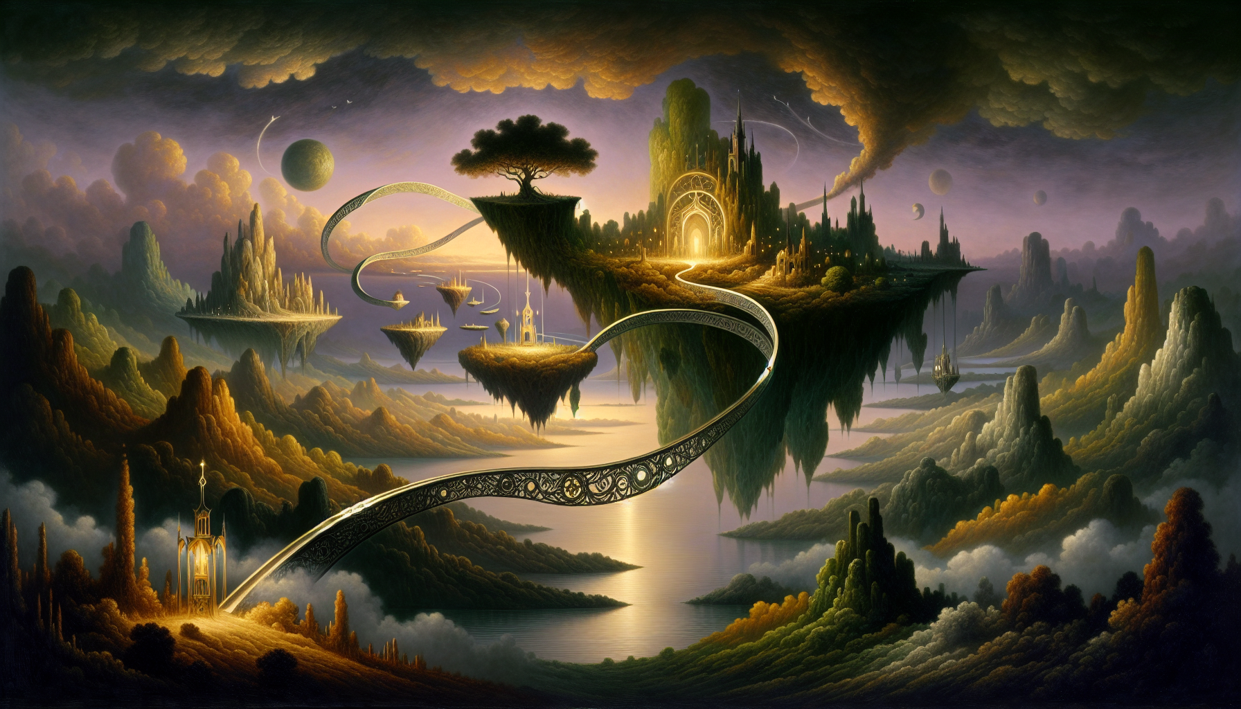 Tolkien fantasy style morning scene